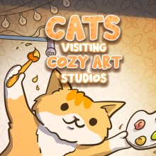 Cats visiting Cozy Art Studios