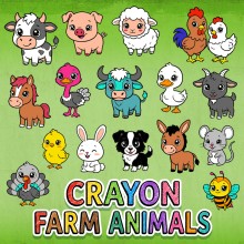 CRAYON FARM ANIMALS