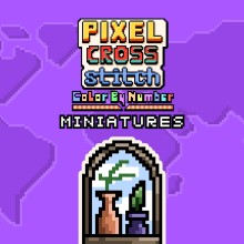 Pixel Cross Stitch Color by Number: Miniatures